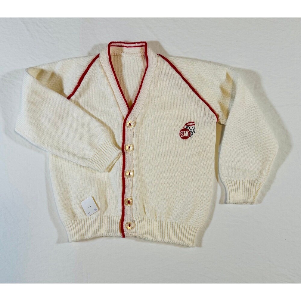 NWT Deadstock Basketball Knit Baby Sweater, size 12 mo